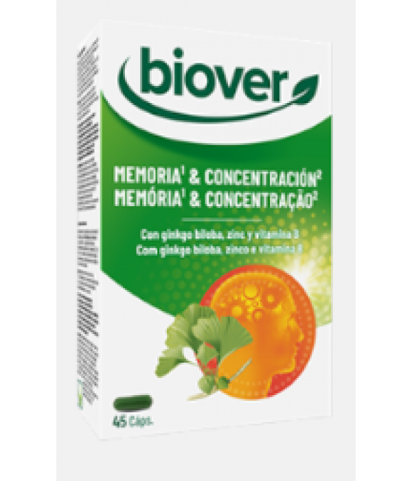 Memória e Concentração - 45 Cápsulas - Biover